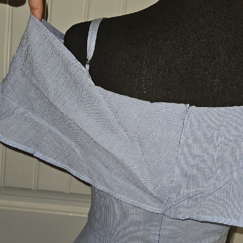 Lulu's Blue Midi Sundress with Flutter Sleeves (0200) - Picture 9 of 16